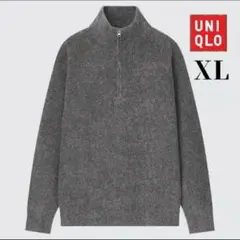 UNIQLO ユニクロ スフレヤーン ハーフジップ ハイネック セーター XL