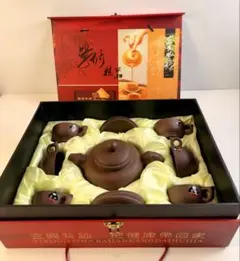飲茶 湯呑6組 急須 宜興紫砂 把健康帯回家 中国の茶器セット