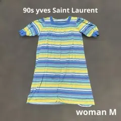 90s イヴサンローラン ワンピース サマー 夏 マルチカラー 色合い◯ 青 黄のサムネイル