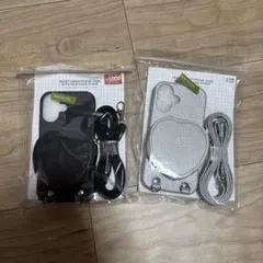 3COINS iPhone16用 ショルダー付きハートスマホケース 2点