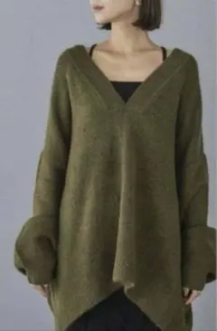 新品未使用タグ付き　ESICA エシカ カフタンカラーニットプルオーバー