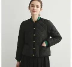 3回着用　美品　アークリー　ARKLEY キルティング　ジャケット 34 黒