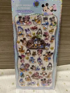 プチドロップステッカー ディズニー ベイビーミッキー ミニー ドナルド