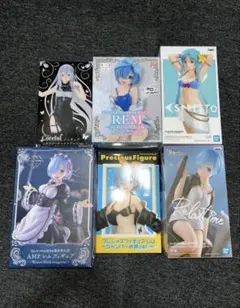 【新品未開封】リゼロ レム エキドナ sao アスナ フィギュア 6個セット