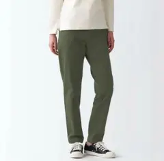 縦横ストレッチチノボーイフイットパンツ 婦人M・カー キグリーン