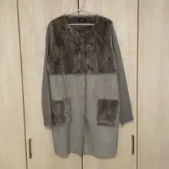 処分価格【新品未使用】REI RISEE異素材ミックス ムートンコートLベージュ