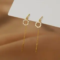 アクセサリー ゴールド シンプル 【新入荷】ピアス 花 韓国 レディース