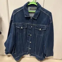 ダークブルー デニムジャケット オーバーサイズ