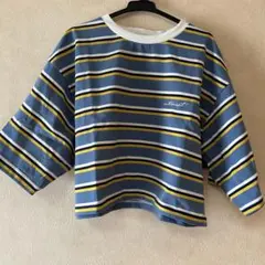 しまむら　5部袖　Tシャツ　ボーダーのサムネイル