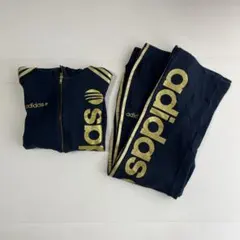 adidas ジャージ セットアップ ネイビー ゴールド
