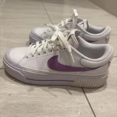 NIKE スニーカー ホワイト パープル 24cm