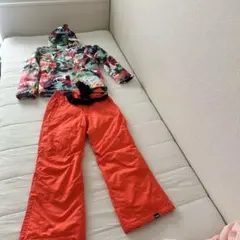 スキーウェア上下セット キッズ カラフル迷彩柄のサムネイル