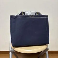 新品未使用　コールハン　キャンパス生地トートバッグ　紺色のサムネイル