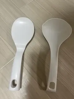 山善の炊飯器に付属していたお玉としゃもじセットのサムネイル