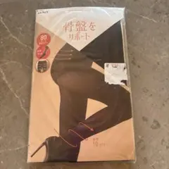 GUNZE ブラックタイツ L~LL 80デニール