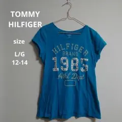 TOMMY HILFIGER ロゴスタッズ Tシャツ ブルー L/Gのサムネイル
