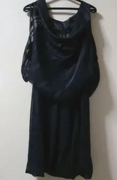 REPLETE　結婚式　黒ストライプ　ワンピース　9号　セパレート　セットアップ