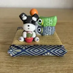 ミニチュアシュナウザー♡端午の節句╰(*´︶`*)╯♡ハンドメイド粘土