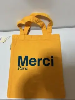パリ　Merci トートバッグ　イエローのサムネイル