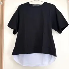 AZUL BY MOUSSY バックリボン 半袖Tシャツ ブラック Sのサムネイル