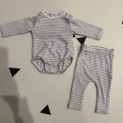 ZARA ストライプロンパースとレギンスセット 1-3ヶ月