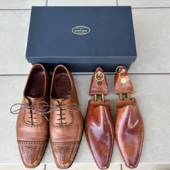 【美品】クロケット&ジョーンズ5871アルビオンセミブローグ ブラウンUK8.5のサムネイル