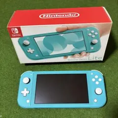 美品 Nintendo switch lite ターコイズ　充電器無しケース付き