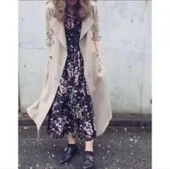 美品　UNRELISH 花柄ガウンシャツワンピース　アンレリッシュ　M