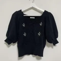 OLIVE des OLIVE ニット 刺繍 カットソー