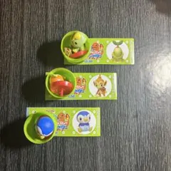 ポケモン チョコエッグ 旅立ちの3匹 ヒコザル ポッチャマ ナエトル 3体セット
