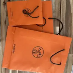 HERMES オレンジ ショッパー ３点セット