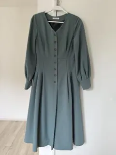 NATURAL BEAUTY BASIC グリーン ロングワンピース　新品