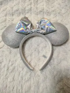 ディズニー ミニー カチューシャ シルバー ホログラム