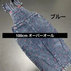 birthday デニムオーバーオール ピンクハート 100cm