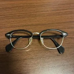 AMERICAN OPTICAL ブローライン 44/18 サングラス 眼鏡 黒のサムネイル