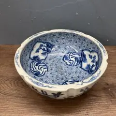 古伊万里　伊万里　染付　麒麟の図　８角鉢　アンティーク伊万里　1１客 古伊万里 伊万里 染付 麒麟の図 8角鉢 アンティーク伊万里 11客