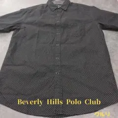 Beverly Hills Polo Club ドット柄 半袖シャツ M 黒
