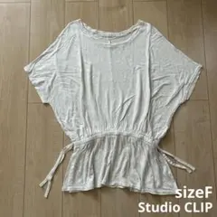 Studio CLIP リネンブレンドフレンチスリーブチュニック サイズFのサムネイル