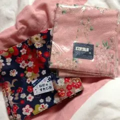 【未使用品】和柄ハンカチ 2枚組