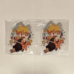 鬼滅の刃 アクリルチャーム 我妻善逸 2点セット