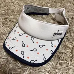 Prince テニスバイザー ホワイト/ネイビー