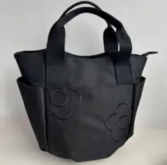 マリークワント ライトラインデイジー 2wayトートバッグ ブラック