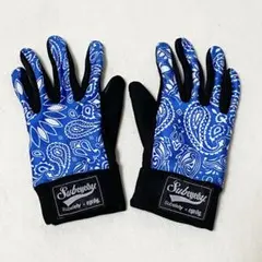 Subciety eyeoy バンダナ柄グローブ フリーサイズ 青 ペイズリー