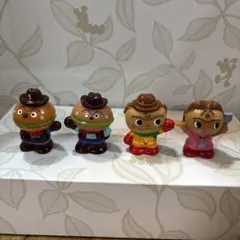 【4個セット】アンパンマン　指人形　パペット　フィギュア　ヤキソバマンパン