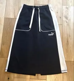 PUMA 黒白 ロングスカート　S