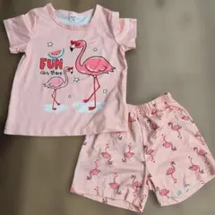 フラミンゴ Tシャツ ショートパンツ セットアップ 100cm 新品未使用