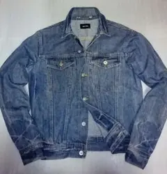 ダメージ加工 インディゴ デニムジャケット (Ｌ) POINT LOMA