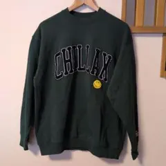 CHILLAX ダークグリーン トレーナー M