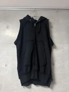 PPFM】00s Y2K ギミック 半袖 ダブルジップ フルフェイスパーカー