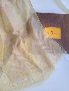 ETRO エトロ シルク　ストール スカーフ ペイズリー柄 イエロー系のサムネイル